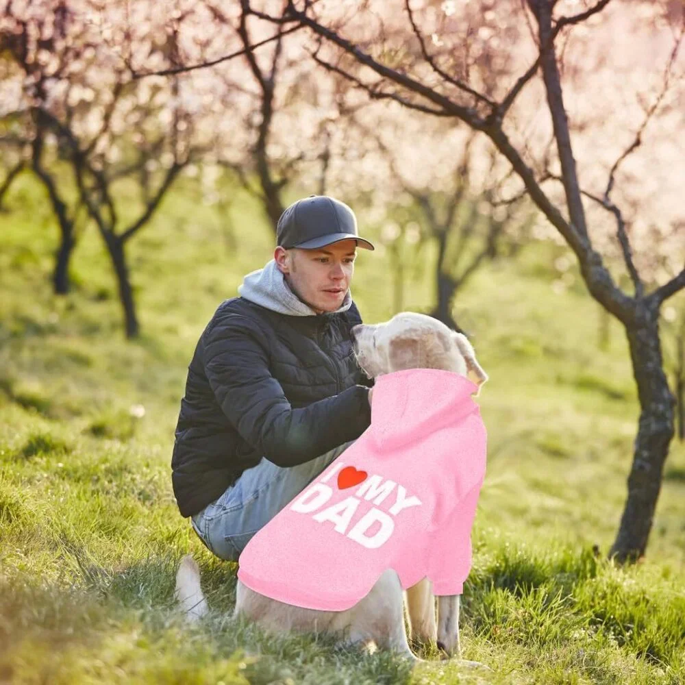 GreenJoy Dog Sweater Dog Hoodie I Love My Dad